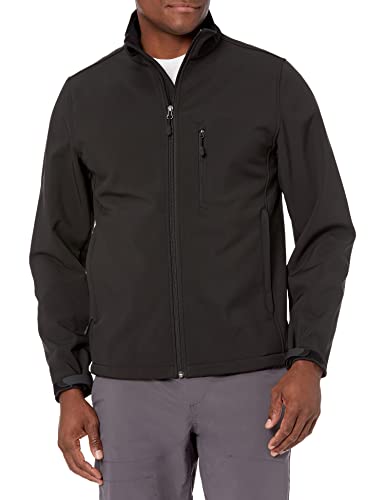 Amazon Essentials Herren Wasserbeständige Softshelljacke, Schwarz, XL von Amazon Essentials