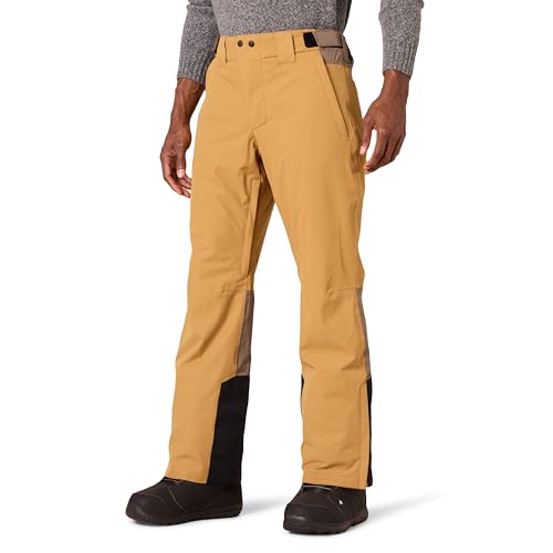 Amazon Essentials Herren wasserdichte, isolierte Skihose, Gold Schwarz Farbblock, XL von Amazon Essentials