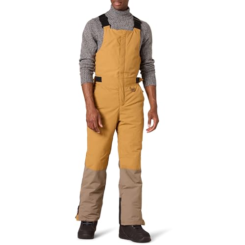 Amazon Essentials Herren Wasserabweisender isolierter Schneelatzoverall, Gold Hellbraun Farbblock, XS Amazon Essentials Herren Wasserabweisender isolierter Schneelatzoverall, Gold Hellbraun Farbblock, XS von Amazon Essentials