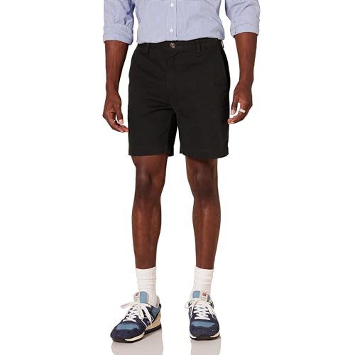 Amazon Essentials Herren Shorts, Schmale Passform, 18 cm, Schwarz, 30W von Amazon Essentials