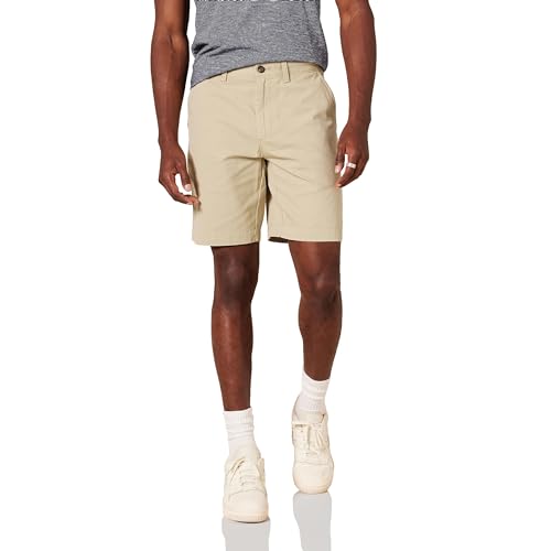 Amazon Essentials Herren Chinoshorts, 23 cm, Schlanker Schnitt, Kaki, 42W von Amazon Essentials