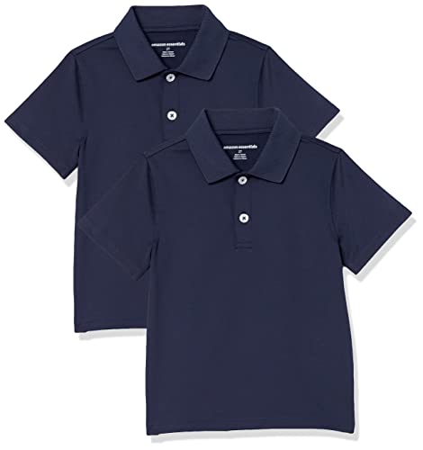 Amazon Essentials Jungen Active-Funktions-Poloshirts, 2er-Pack, Marineblau, 3 Jahre von Amazon Essentials