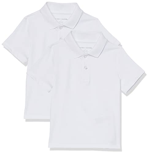Amazon Essentials Jungen Active-Funktions-Poloshirts, 2er-Pack, Weiß, 4 Jahre von Amazon Essentials