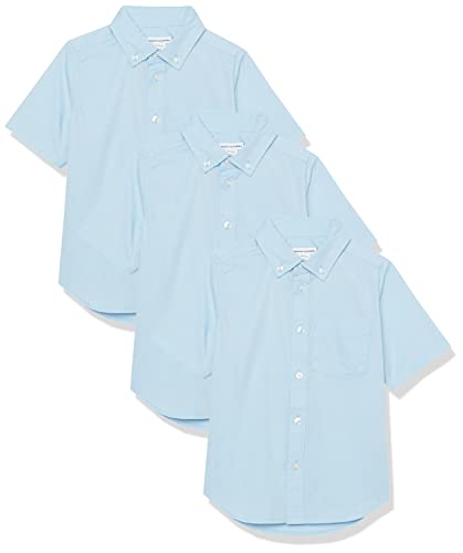 Amazon Essentials Jungen Button-Down-Uniformhemden aus Stretch-Popeline-Gewebe mit kurzen Ärmeln, 3er-Pack, Blau, 9 Jahre Große Größen Amazon Essentials Jungen Button-Down-Uniformhemden aus Stretch-Popeline-Gewebe mit kurzen Ärmeln, 3er-Pack, Blau, 9 Jahre Große Größen von Amazon Essentials
