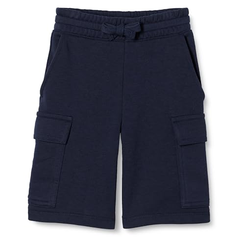 Amazon Essentials Jungen Cargo-Sweat-Shorts aus Frottee, Marineblau, 6-7 Jahre von Amazon Essentials