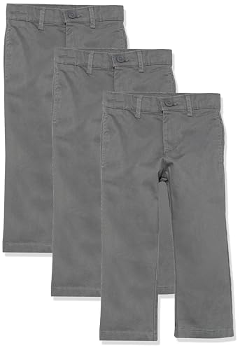 Amazon Essentials Jungen Uniform-Chinohose Mit Gerader Passform Und Flachem Vorderteil, 3er-Pack, Grau, 4 Jahre Amazon Essentials Jungen Uniform-Chinohose Mit Gerader Passform Und Flachem Vorderteil, 3er-Pack, Grau, 4 Jahre von Amazon Essentials