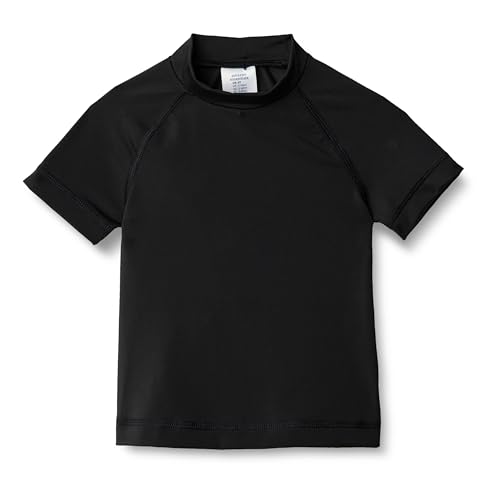 Amazon Essentials Jungen Kurzärmliges Rashguard T-Shirt, Schwarz, 6-7 Jahre von Amazon Essentials