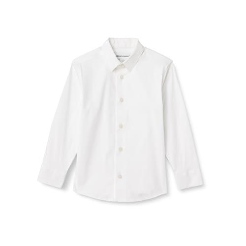 Amazon Essentials Jungen Langärmliges Hemd, Weiß, 7 Jahre von Amazon Essentials