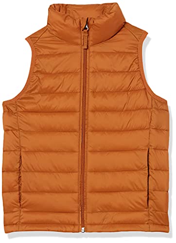 Amazon Essentials Jungen Leichte, Wasserabweisende, Verstaubare Daunenweste Mit Kapuze, Hellbraun, 4 Jahre von Amazon Essentials