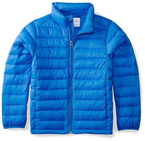 Amazon Essentials Jungen Leichte, Wasserbeständige Pufferjacke, Verstaubar, Blau, 6-7 Jahre von Amazon Essentials