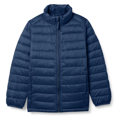 Amazon Essentials Jungen Leichte, Wasserbeständige Pufferjacke, Verstaubar, Marineblau, 5 Jahre von Amazon Essentials