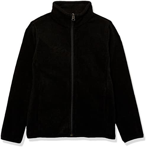 Amazon Essentials Jungen Polar-Fleecejacke mit durchgehendem Reißverschluss und Stehkragen, Black Suede, 6-7 Jahre von Amazon Essentials