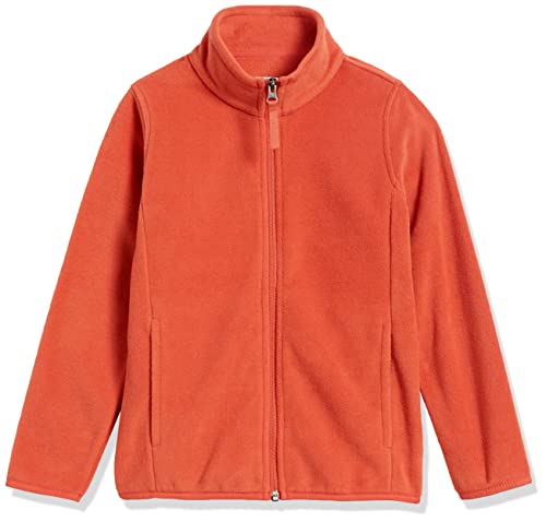 Amazon Essentials Jungen Polar-Fleecejacke mit durchgehendem Reißverschluss und Stehkragen, Kräftiges Orange, 3 Jahre von Amazon Essentials