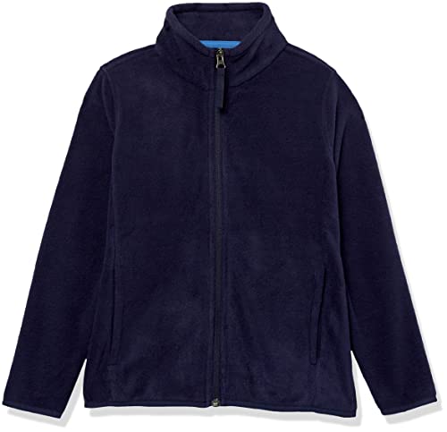 Amazon Essentials Jungen Polar-Fleecejacke mit durchgehendem Reißverschluss und Stehkragen, Marineblau, 10 Jahre von Amazon Essentials