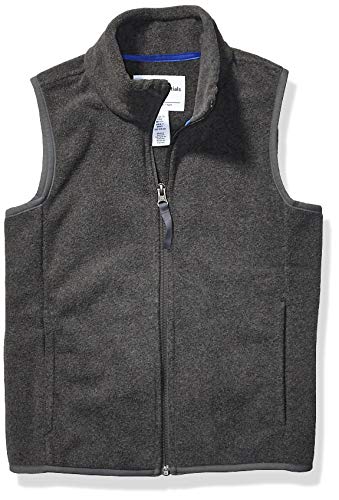 Amazon Essentials Jungen Polarfleeceweste, Dunkelgrau Meliert, 10 Jahre von Amazon Essentials
