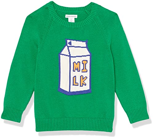 Amazon Essentials Jungen Pullover mit Rundhalsausschnitt, Grün Milk Carton, 4 Jahre von Amazon Essentials