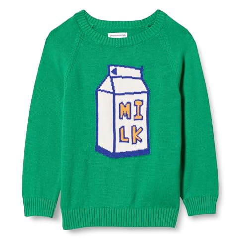 Amazon Essentials Jungen Pullover mit Rundhalsausschnitt, Grün Milk Carton, 4 Jahre von Amazon Essentials