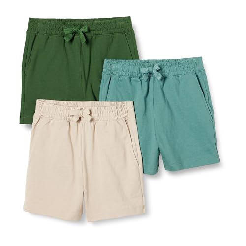 Amazon Essentials Jungen Shorts aus Baumwolljersey, 3er-Pack, Dunkles Olivgrün/Salbeigrün/Taupe, 10 Jahre Amazon Essentials Jungen Shorts aus Baumwolljersey, 3er-Pack, Dunkles Olivgrün/Salbeigrün/Taupe, 10 Jahre von Amazon Essentials