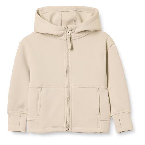 Amazon Essentials Jungen Sportliches Sweatshirt Mit Kapuze Und Durchgehendem Reißverschluss In Lockerer Passform, Stone, 3 Jahre von Amazon Essentials