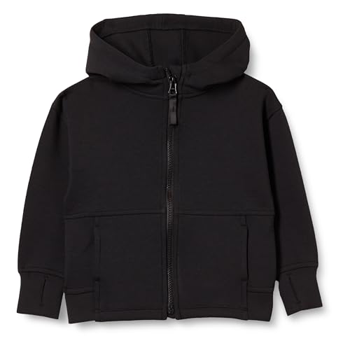 Amazon Essentials Jungen Sportliches Sweatshirt Mit Kapuze Und Durchgehendem Reißverschluss In Lockerer Passform, Schwarz, 9 Jahre von Amazon Essentials