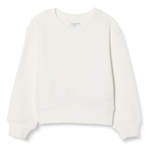 Amazon Essentials Jungen Regular-Fit-Sweatshirt mit Rundhalsausschnitt, Weiß, 8 Jahre von Amazon Essentials