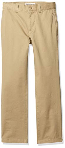 Amazon Essentials Jungen Uniform-Chinohose Mit Gerader Passform Und Flachem Vorderteil, Khakibraun, 2 Jahre von Amazon Essentials