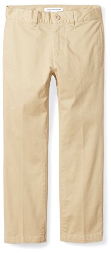 Amazon Essentials Jungen Uniform-Chinohose Mit Gerader Passform Und Flachem Vorderteil, Khakibraun, 9 Jahre von Amazon Essentials