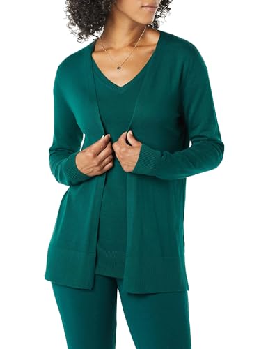 Amazon Essentials Damen Leichte Strickjacke ohne Knöpfe (in Übergröße erhältlich), Dunkelgrün, M Amazon Essentials Damen Leichte Strickjacke ohne Knöpfe (in Übergröße erhältlich), Dunkelgrün, M von Amazon Essentials