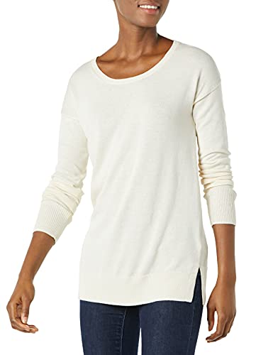 Amazon Essentials Damen Leichter, langärmliger Tunika-Pullover mit U-Ausschnitt (in Übergröße erhältlich), Ecru, 3XL Große Größen von Amazon Essentials