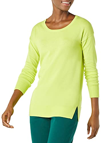 Amazon Essentials Damen Leichter, langärmliger Tunika-Pullover mit U-Ausschnitt (in Übergröße erhältlich), Lindgrün, XS von Amazon Essentials