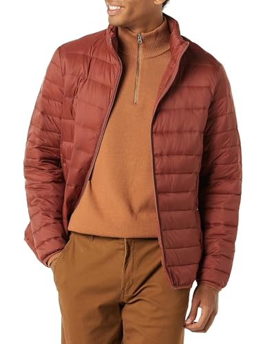 Amazon Essentials Herren Verstaubare, Leichte, Wasserabweisende Pufferjacke (Erhältlich In Big & Tall), Erdrot, S Amazon Essentials Herren Verstaubare, Leichte, Wasserabweisende Pufferjacke (Erhältlich In Big & Tall), Erdrot, S von Amazon Essentials