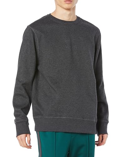 Amazon Essentials Herren Fleece-Sweatshirt mit Rundhalsausschnitt (erhältlich in Big & Tall), Kohlegrau Meliert, XS von Amazon Essentials