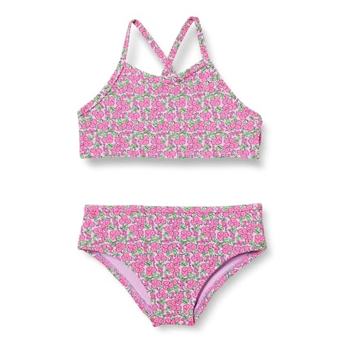 Amazon Essentials Mädchen Bikini-Set, Lila Intensive Rosa Posey Floral, 8 Jahre von Amazon Essentials