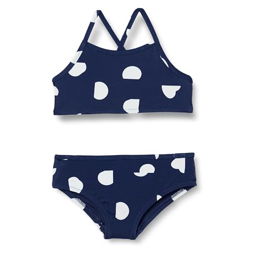 Amazon Essentials Mädchen Bikini-Set, Tiefblau Elfenbein Abstrakt Punkte, 8 Jahre von Amazon Essentials