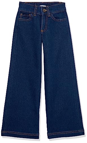 Amazon Essentials Mädchen Jeans mit Weitem Bein, Dunkles Indigo, 4 Jahre von Amazon Essentials