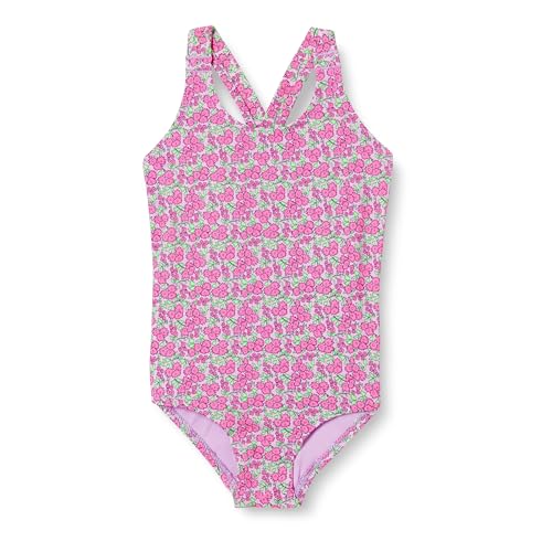Amazon Essentials Mädchen Einteiliger Badeanzug mit Kreuzrücken, Lila Intensive Rosa Posey Floral, 4 Jahre Amazon Essentials Mädchen Einteiliger Badeanzug mit Kreuzrücken, Lila Intensive Rosa Posey Floral, 4 Jahre von Amazon Essentials