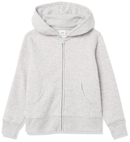 Amazon Essentials Mädchen Fleece-Kapuzenpullover mit Reißverschluss, Hellgrau Meliert, 2 Jahre von Amazon Essentials