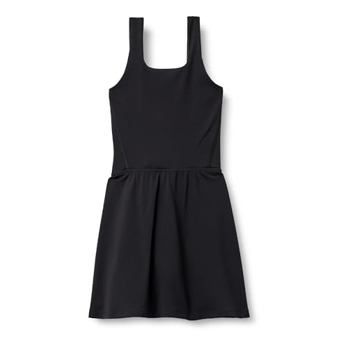 Amazon Essentials Mädchen Formflex-Aktivkleid mit integrierten Shorts, Schwarz, 8 Jahre von Amazon Essentials