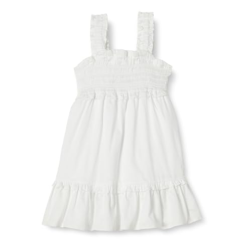 Amazon Essentials Mädchen Gesmoktes Tankkleid Aus 100 % Baumwolle, Weiß, 6-7 Jahre von Amazon Essentials