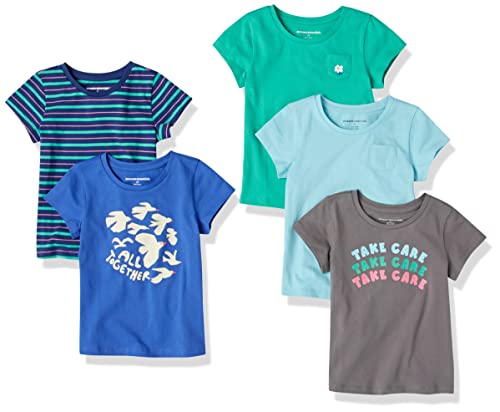 Amazon Essentials Mädchen Kurzärmelige T-Shirts, 5er-Pack, Mehrfarbig/Vögel/Streifen/Take Care, 10 Jahre Amazon Essentials Mädchen Kurzärmelige T-Shirts, 5er-Pack, Mehrfarbig/Vögel/Streifen/Take Care, 10 Jahre von Amazon Essentials