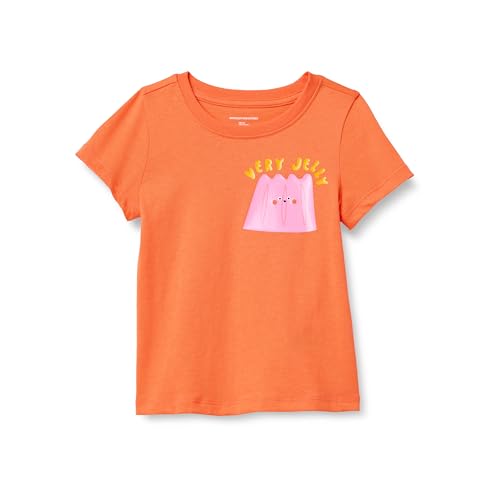 Amazon Essentials Mädchen Kurzärmelige T-Shirts, Kräftiges Orange Gelee, 9 Jahre von Amazon Essentials