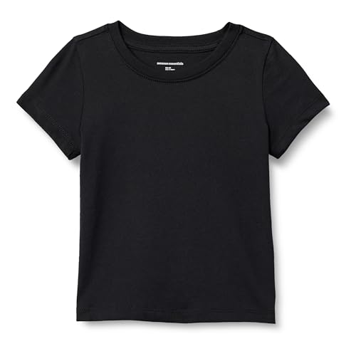Amazon Essentials Mädchen Kurzärmelige T-Shirts, Schwarz, 4 Jahre von Amazon Essentials