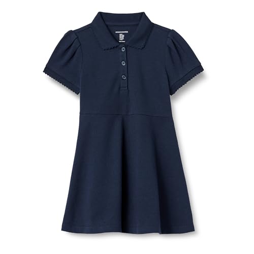 Amazon Essentials Mädchen Kurzärmeliges Polokleid, Marineblau, 5 Jahre von Amazon Essentials