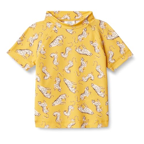 Amazon Essentials Mädchen Kurzärmliges Rashguard T-Shirt, Goldgelb Beige Leopardenmuster, 4 Jahre Amazon Essentials Mädchen Kurzärmliges Rashguard T-Shirt, Goldgelb Beige Leopardenmuster, 4 Jahre von Amazon Essentials