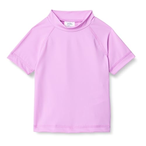 Amazon Essentials Mädchen Kurzärmliges Rashguard T-Shirt, Helles Lavendel, 8 Jahre von Amazon Essentials