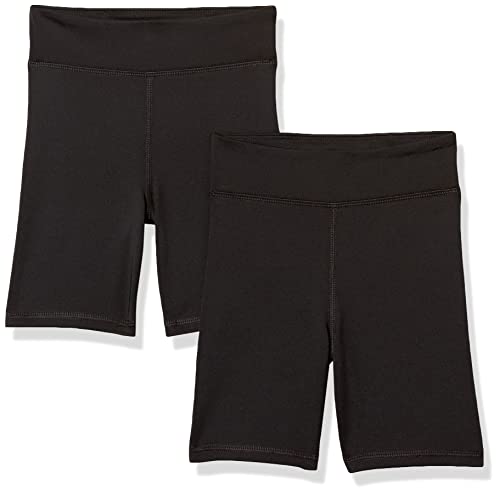 Amazon Essentials Mädchen Midi-Radshorts, 2er-Pack, Schwarz, 3 Jahre von Amazon Essentials