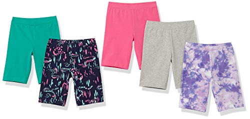 Amazon Essentials Mädchen Midi-Radshorts (Früher Spotted Zebra), 5er-Pack, Batik/Mehrfarbig/Schlangen, 8 Jahre von Amazon Essentials