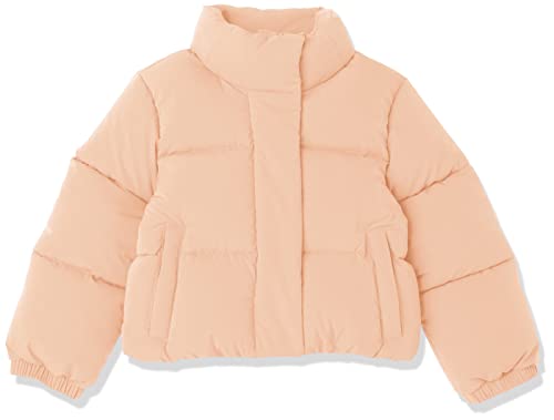 Amazon Essentials Mädchen Kurze Steppjacke Mit Durchgehendem Reißverschluss (Aus Mattem Oder Sherpa Fleece, Gesteppt), Hellbraun, 5 Jahre von Amazon Essentials
