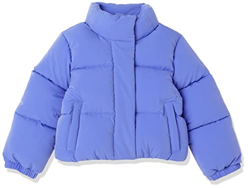 Amazon Essentials Mädchen Kurze Steppjacke Mit Durchgehendem Reißverschluss (Aus Mattem Oder Sherpa Fleece, Gesteppt), Lila Blau, 3 Jahre von Amazon Essentials