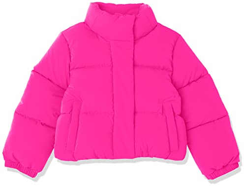 Amazon Essentials Mädchen Moderne Matte Daunenjacke, Neonrosa, 10 Jahre von Amazon Essentials